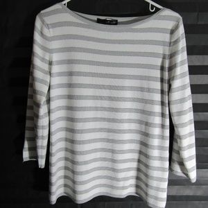 Willi Smith Boat Neck Top - Striped